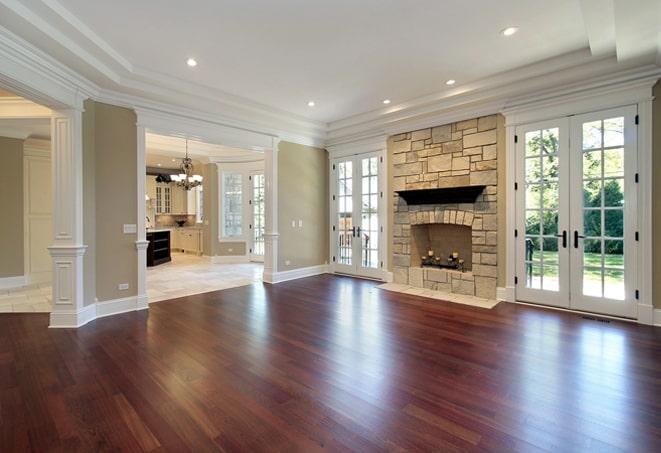 hardwood floor installation process in a home renovation project